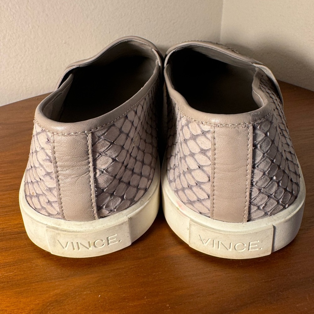 Vince Berlin Leather Python Snakeskin Sneakers Si… - image 8